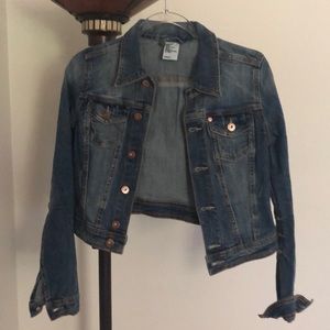H and M slightly cropped jean jacket